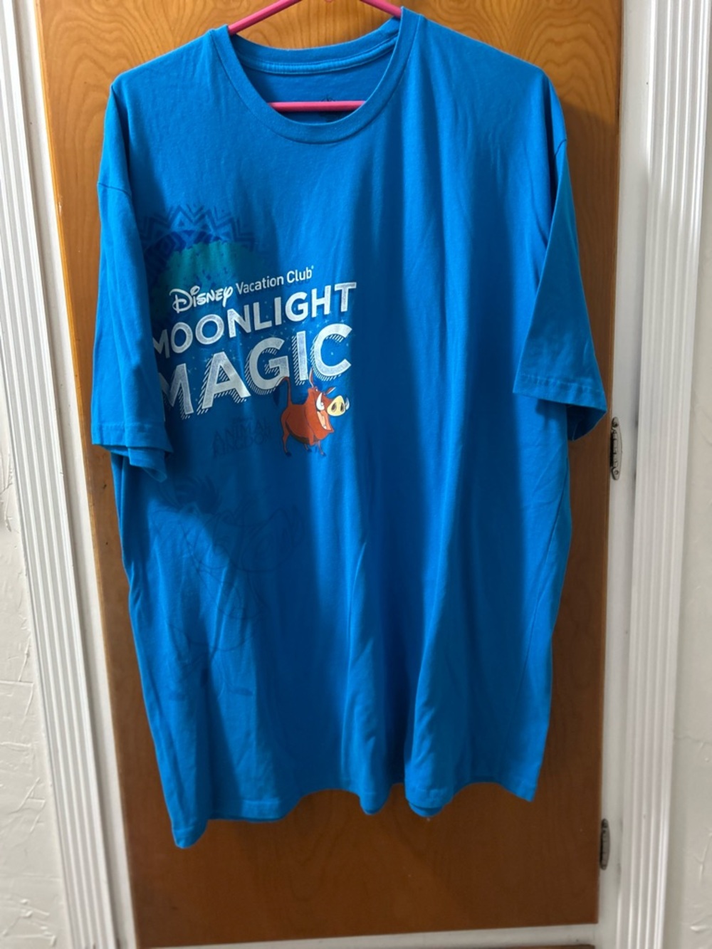 Disney Vacation Club "Moonlight Magic" Blue Graphic Tee with Pumba